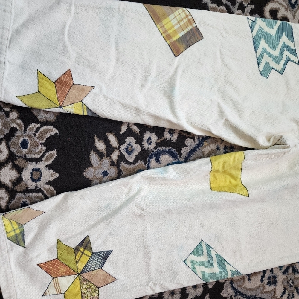 Kimchi Blue Straight Leg Patchwork Pants size 32 - Picture 10 of 11